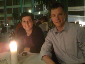 Solana Larsen, managing editor for Global Voices Online, and me.